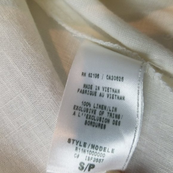 Guess Linen Off White/ Cream Cropped Jacket - Picture 6 of 7